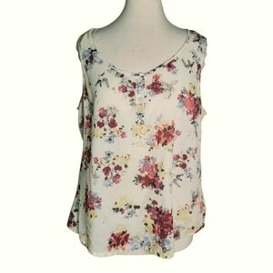 Eddie Bauer Sleeveless Lightweight Floral Top Size XL